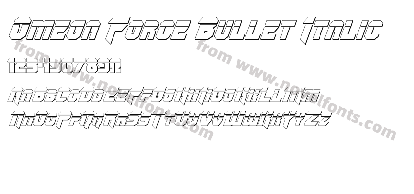 Omega Force Bullet ItalicPreview