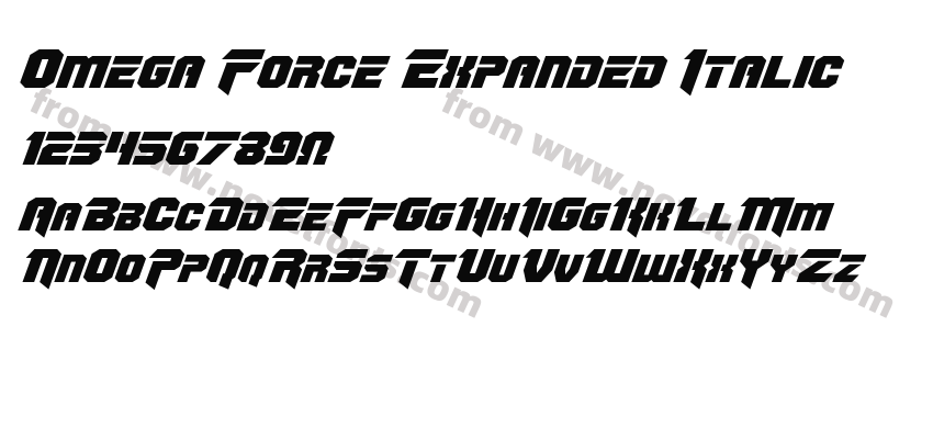 Omega Force Expanded ItalicPreview