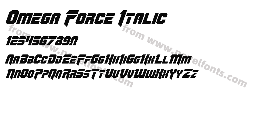 Omega Force ItalicPreview