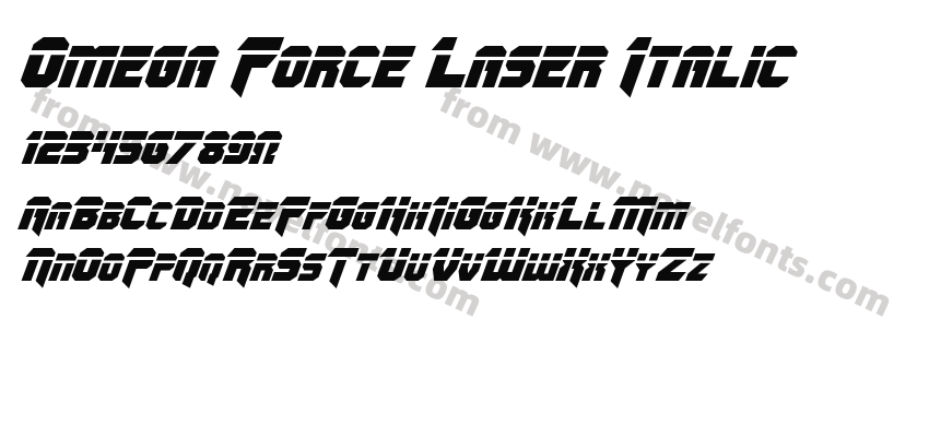 Omega Force Laser ItalicPreview