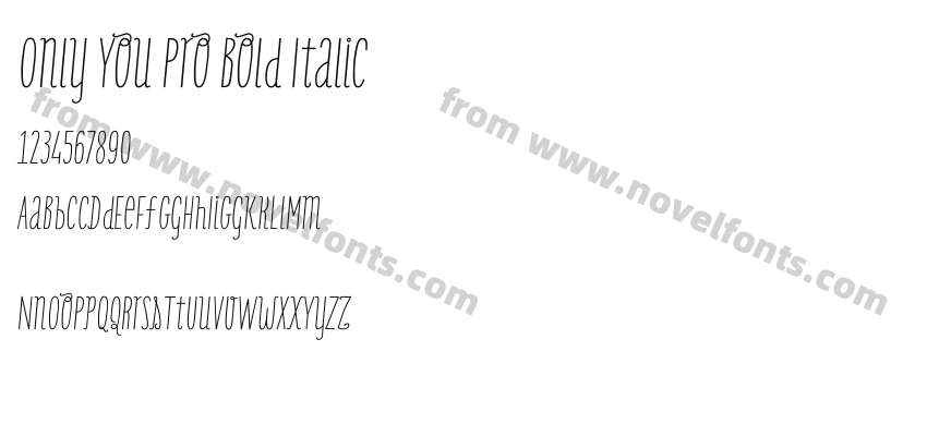 Only You Pro Bold ItalicPreview