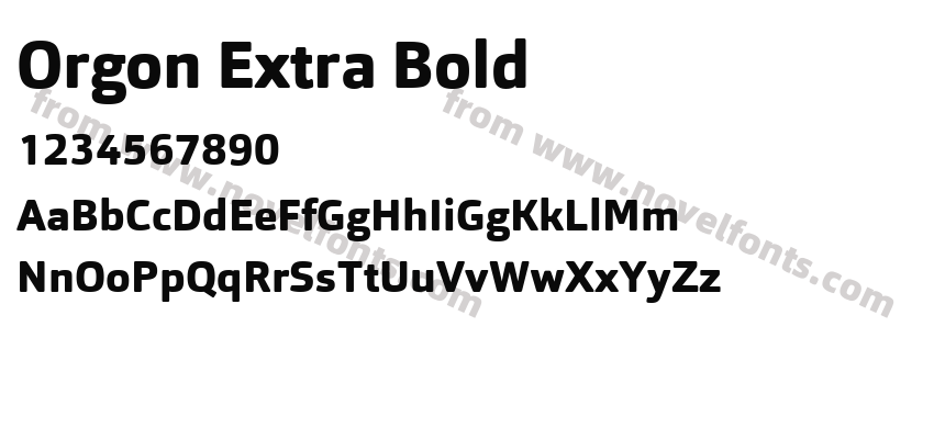 Orgon Extra BoldPreview