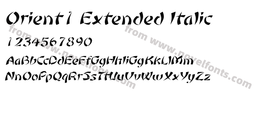 Orient1 Extended ItalicPreview