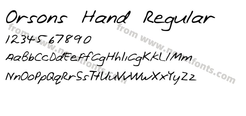 Orsons Hand RegularPreview