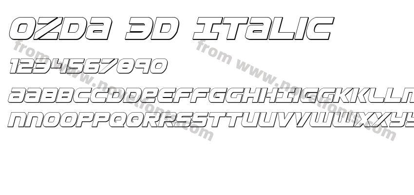 Ozda 3D ItalicPreview