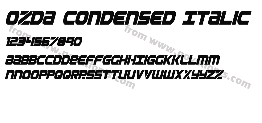 Ozda Condensed ItalicPreview