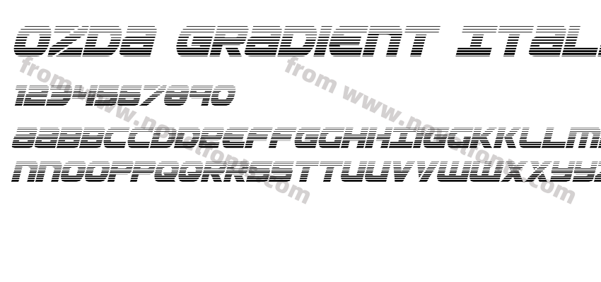 Ozda Gradient ItalicPreview