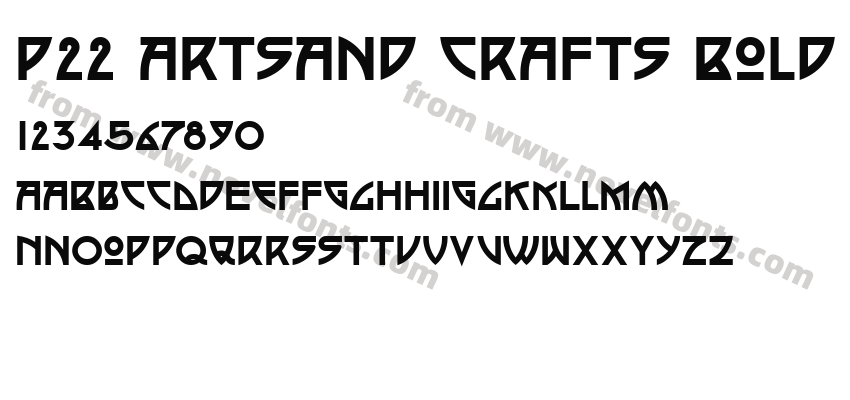 P22 Artsand Crafts BoldPreview