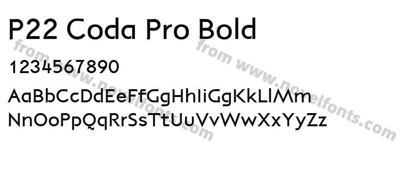 P22 Coda Pro BoldPreview