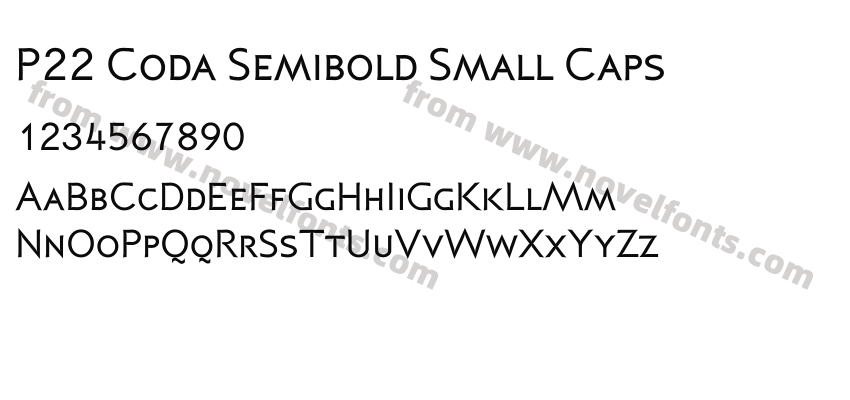 P22 Coda Semibold Small CapsPreview