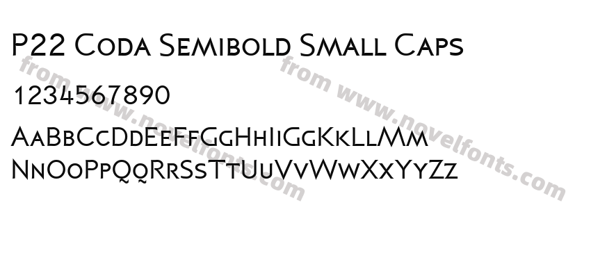 P22 Coda Semibold Small CapsPreview