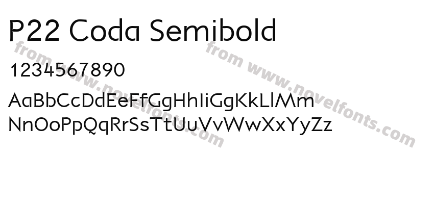 P22 Coda SemiboldPreview