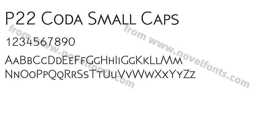 P22 Coda Small CapsPreview