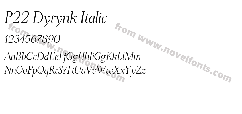 P22 Dyrynk ItalicPreview