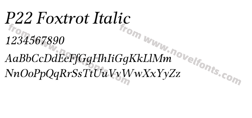P22 Foxtrot ItalicPreview