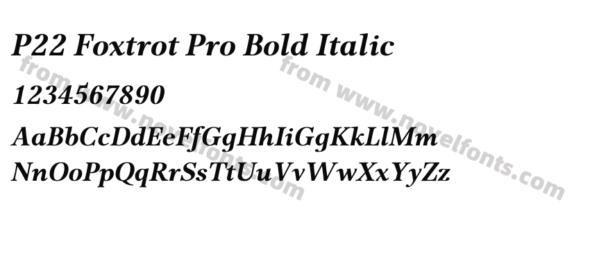 P22 Foxtrot Pro Bold ItalicPreview