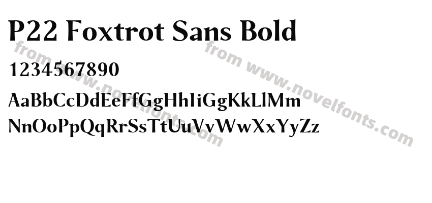 P22 Foxtrot Sans BoldPreview