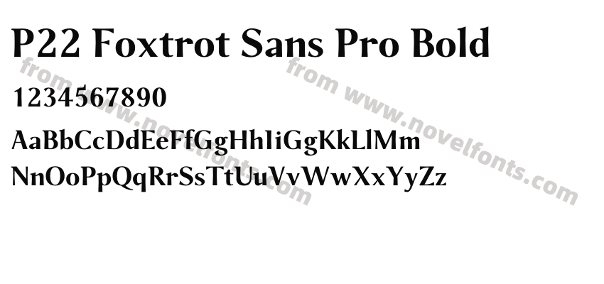 P22 Foxtrot Sans Pro BoldPreview