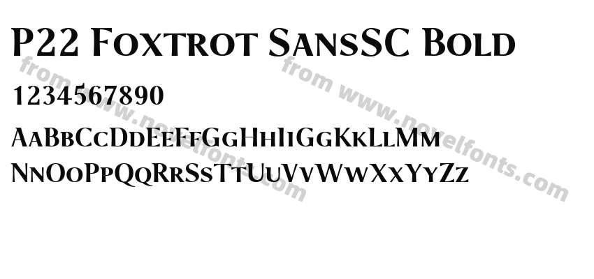 P22 Foxtrot SansSC BoldPreview