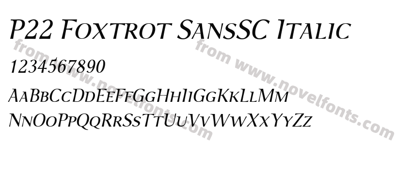 P22 Foxtrot SansSC ItalicPreview