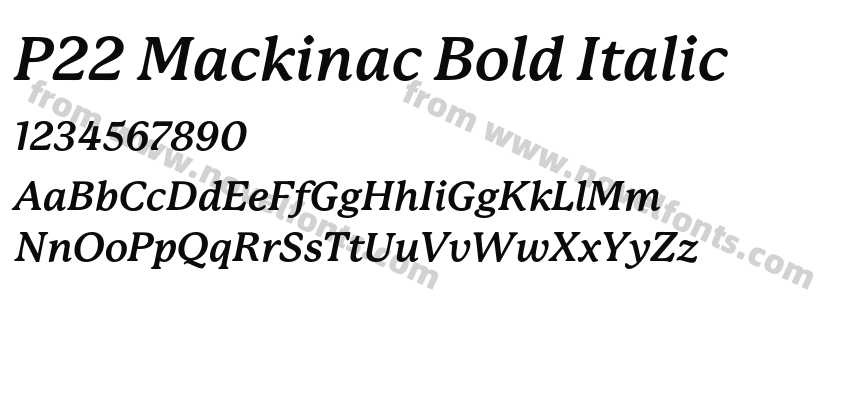 P22 Mackinac Bold ItalicPreview