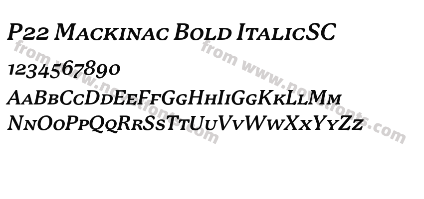 P22 Mackinac Bold ItalicSCPreview