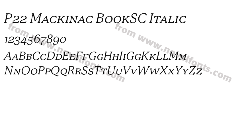 P22 Mackinac BookSC ItalicPreview