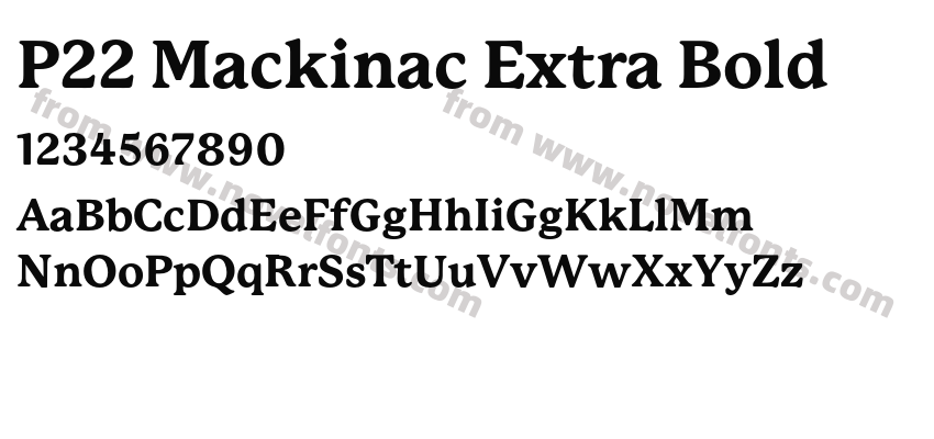 P22 Mackinac Extra BoldPreview