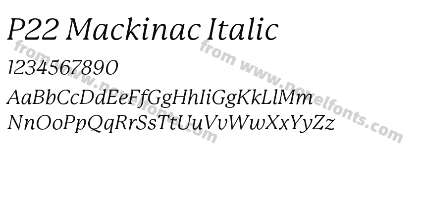 P22 Mackinac ItalicPreview