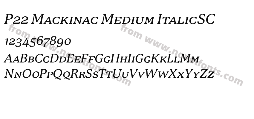 P22 Mackinac Medium ItalicSCPreview