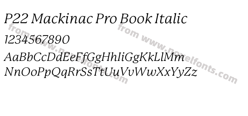 P22 Mackinac Pro Book ItalicPreview