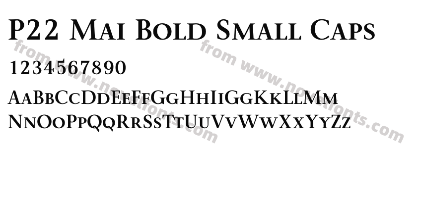 P22 Mai Bold Small CapsPreview
