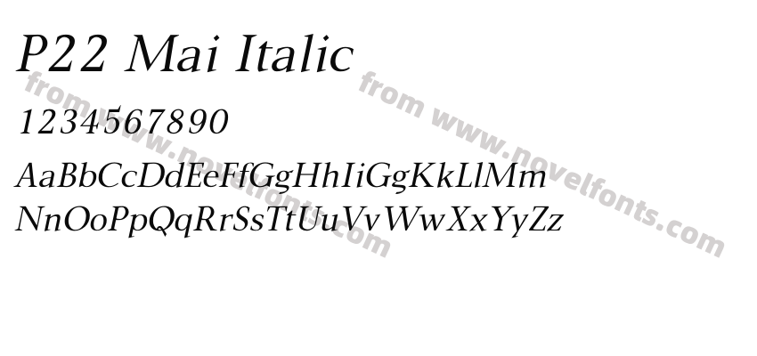 P22 Mai ItalicPreview