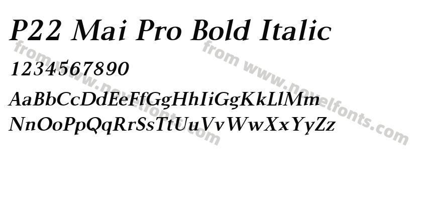P22 Mai Pro Bold ItalicPreview