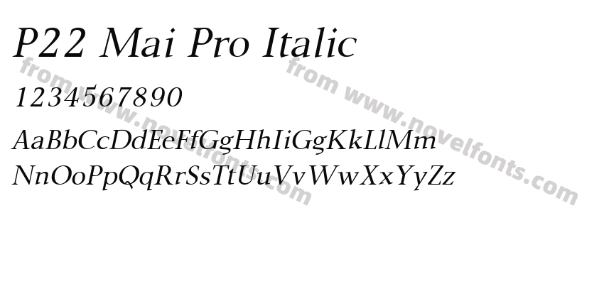 P22 Mai Pro ItalicPreview