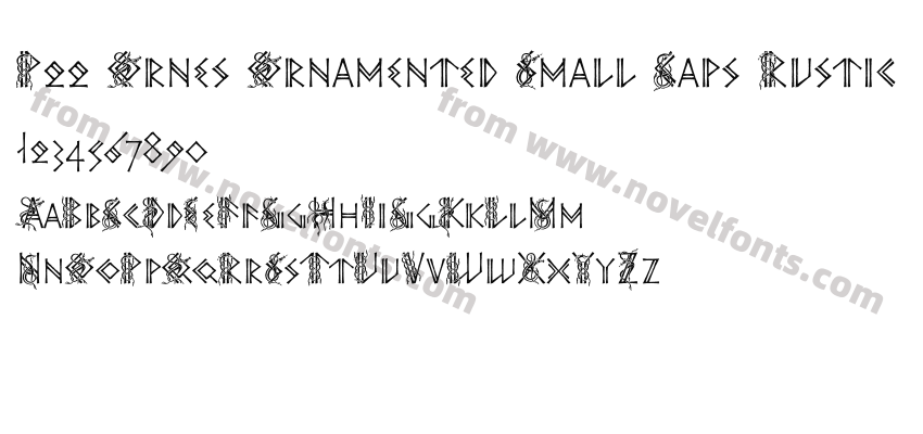 P22 Ornes Ornamented Small Caps RusticPreview