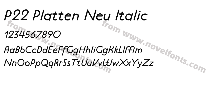 P22 Platten Neu ItalicPreview