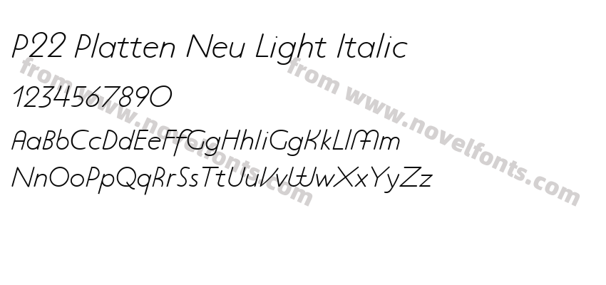 P22 Platten Neu Light ItalicPreview