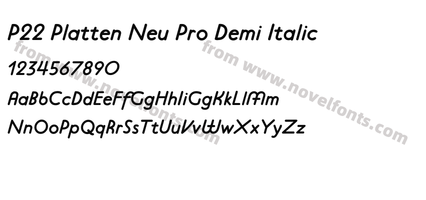P22 Platten Neu Pro Demi ItalicPreview