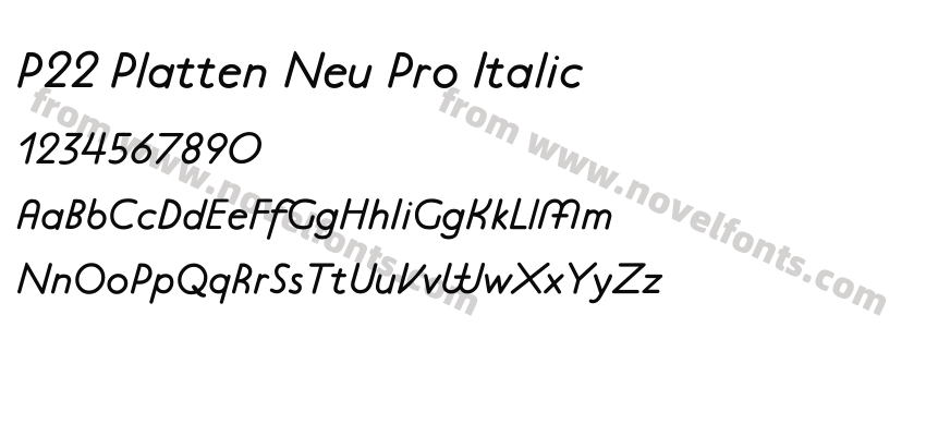 P22 Platten Neu Pro ItalicPreview