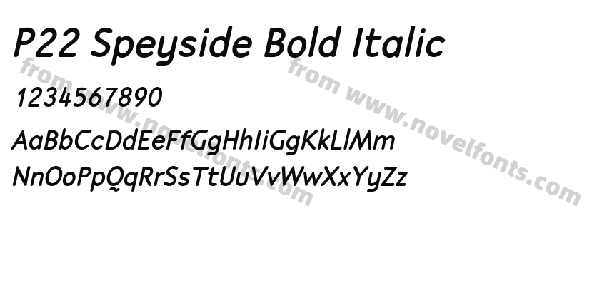 P22 Speyside Bold ItalicPreview