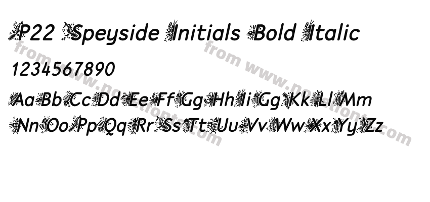 P22 Speyside Initials Bold ItalicPreview