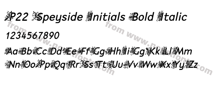 P22 Speyside Initials Bold ItalicPreview