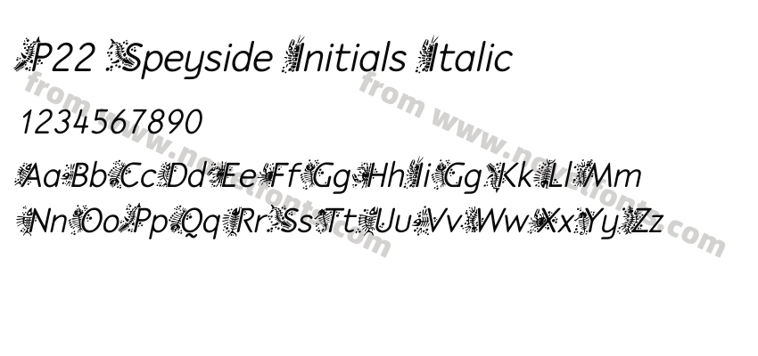 P22 Speyside Initials ItalicPreview