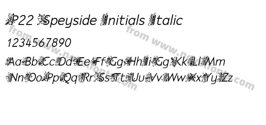P22 Speyside Initials ItalicPreview