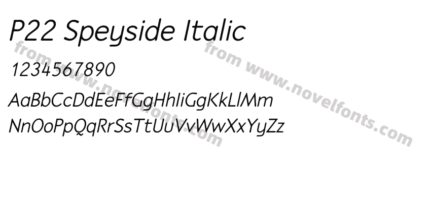 P22 Speyside ItalicPreview