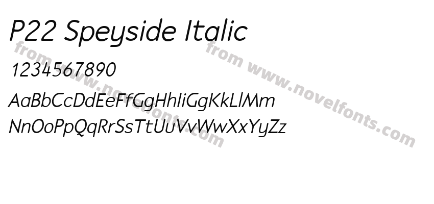P22 Speyside ItalicPreview