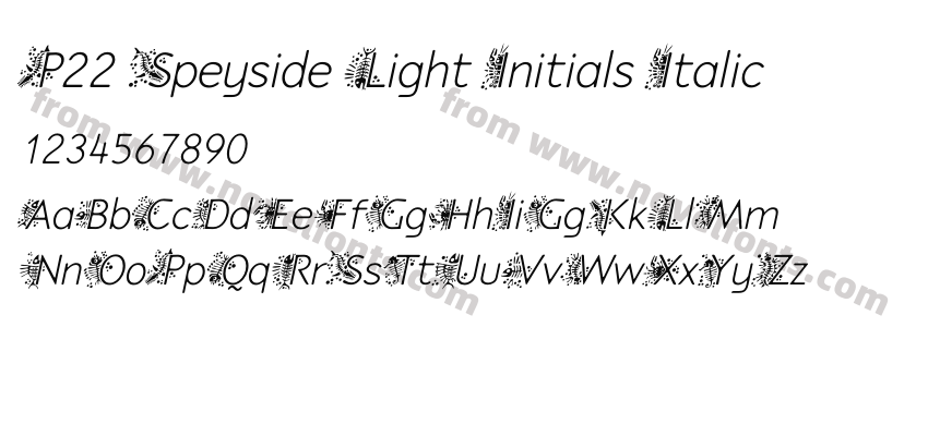 P22 Speyside Light Initials ItalicPreview