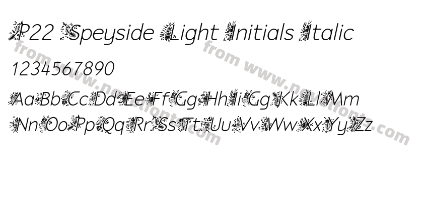 P22 Speyside Light Initials ItalicPreview