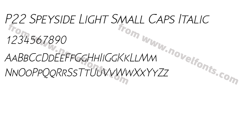 P22 Speyside Light Small Caps ItalicPreview
